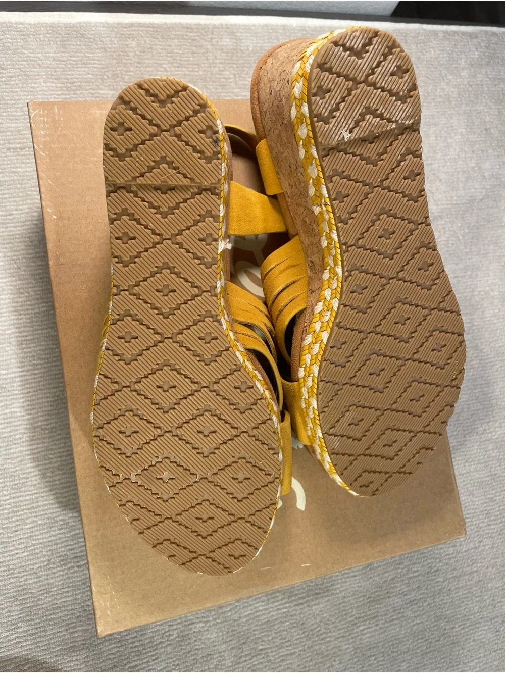 Zodiac Womens Paola Yellow Gold Espadrilles  New with boxes